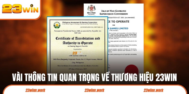 Vài thông tin quan trọng về thương hiệu nhà cái 23WIN 