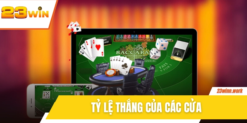 Tỷ lệ thắng của các cửa trong Baccarat game bài 