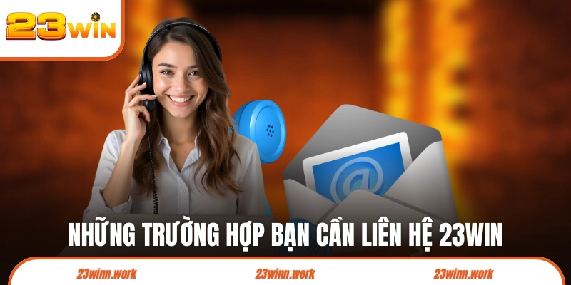Những trường hợp bạn cần liên hệ 23WIN